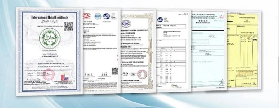 Asparagus extract certificate