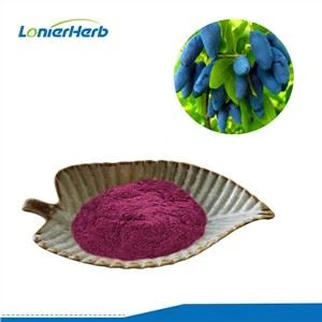 Zilais sausserža augļu pulveris